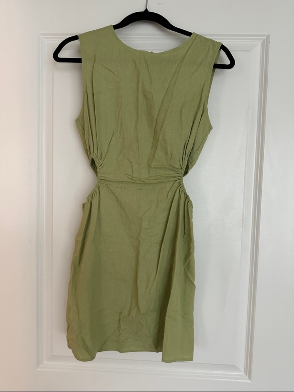 Princess Polly Olive Green Sleeveless Ruched Mini Dress